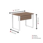 Escrivaninha X X P25 90cm Industrial Walnut E Branco Walnut/b