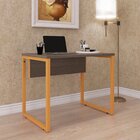 Escrivaninha X X P25 90cm Industrial Walnut E Laranja Picasso