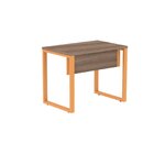 Escrivaninha X X P25 90cm Industrial Walnut E Laranja Picasso