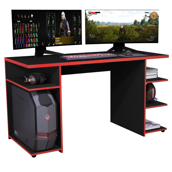Escrivaninha Xp 1000 Gamer Black/vermelho – Giga Móveis