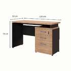 Escrivaninha Yaris 3 Gv Ameixa E Preta 120 Cm