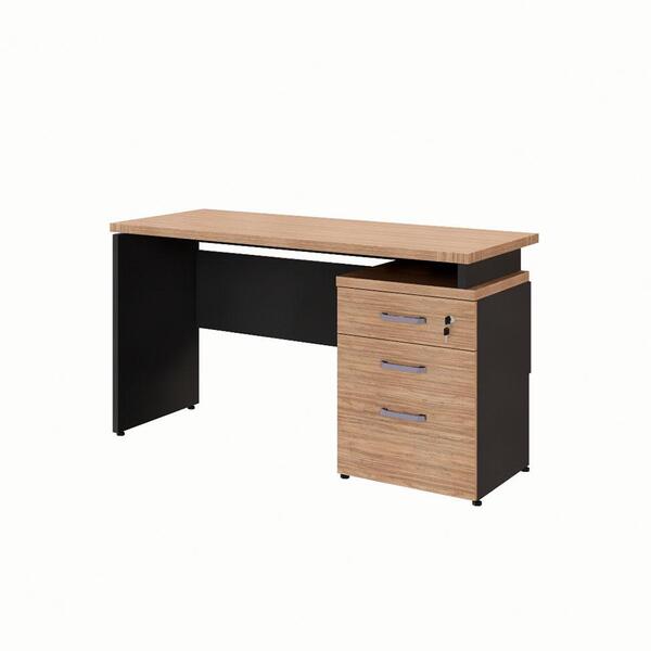 Escrivaninha Yaris 3 Gv Ameixa E Preta 135 Cm