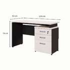 Escrivaninha Yaris 3 Gv Carvalho Berlin E Preta 120 Cm