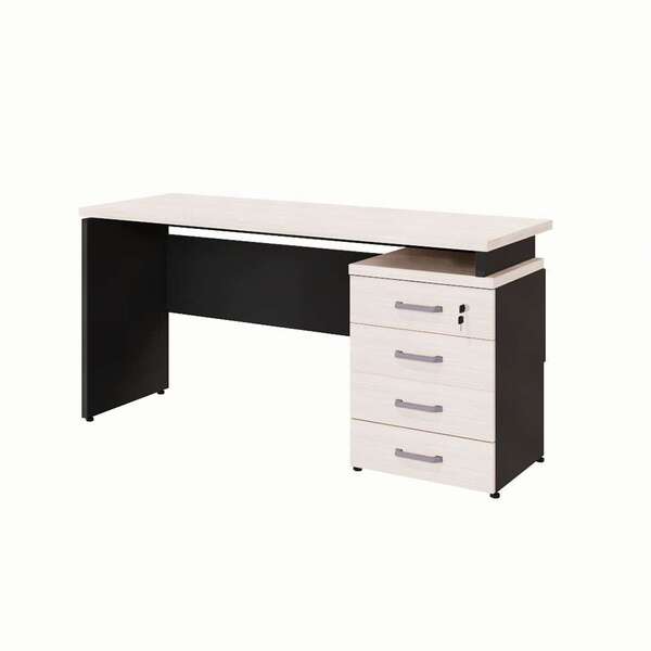 Escrivaninha Yaris 4 Gv Carvalho Berlin E Preta 150 Cm