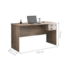 Escrivaninha Zoe 2 Gavetas Castanho