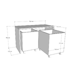 Escrivaninhas Infantil 78x37cm Com 2 Baús  Branco