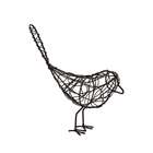 Escultura  Pássaro Em Metal Preto 14359 Mart