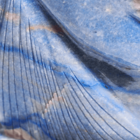 Escultura  Rosto Índio Lapidado Em Quartzo Azul Macaúba