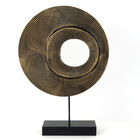 Escultura Abstrata Grande - Objeto Decorativo Em Madeira