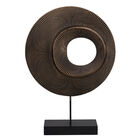 Escultura Abstrata Grande - Objeto Decorativo Em Madeira