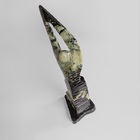 Escultura Abstrata Mulher Se Alongando Xisto Esmeralda