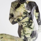 Escultura Abstrata Sereia Xisto Esmeralda