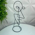 Escultura Artística Enfeite Rosto De Metal Moderno Aramado