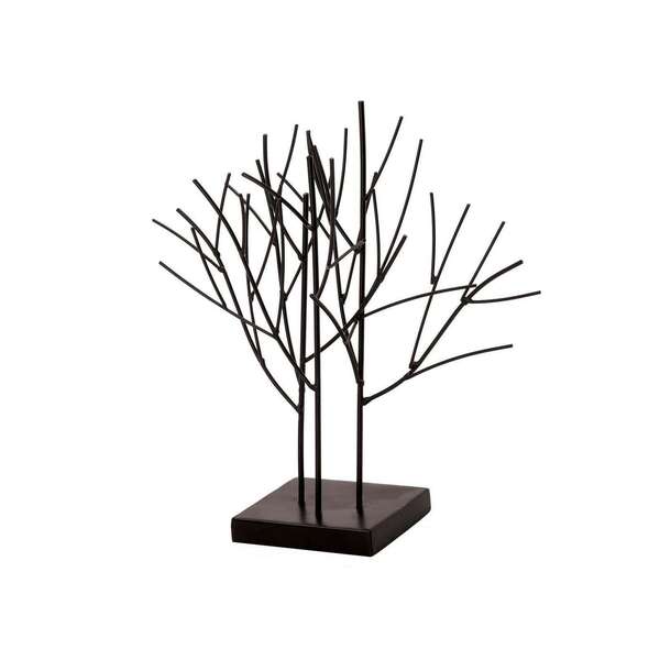 Escultura Arvore Em Metal Preto 14339 Mart