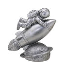 Escultura Astronauta No Foguete 14cm Espressione