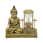 Escultura Buda Com Ampulheta 16cm Thaylandia Espressione