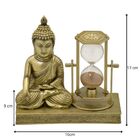 Escultura Buda Com Ampulheta 16cm Thaylandia Espressione