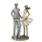 Escultura Casal Com Filho 25cm Espressione