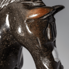 Escultura Cavalo Lapidado Em Xisto De Esmeralda