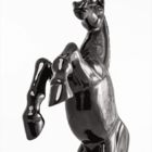 Escultura Cavalo Lapidado Em Xisto De Esmeralda