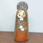 Escultura Cerâmica Nossa Sra Delly Figueiredo 28cm - Mod. 2