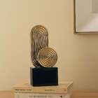 Escultura Cerâmica Preto Dourado 14179 Mart