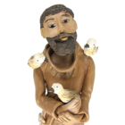 Escultura Cerâmica São Francisco de Assis 35 cm Vale do Jequi
