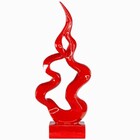 Escultura Chama Resina Vermelha Grande