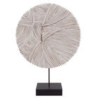 Escultura De Madeira Com Base - Objeto De Decoração 35cm