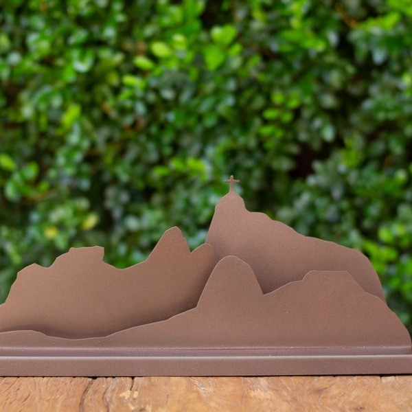 Escultura De Mesa Corcovado - Preto