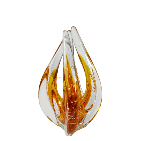 Escultura De Murano São Marcos - Âmbar 23cm