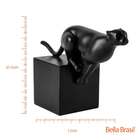 Escultura De Pantera Em Poliresina Preta