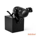 Escultura De Pantera Em Poliresina Preta