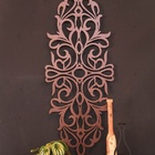 Escultura De Parede Arabesco Curvas - Marrom