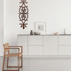 Escultura De Parede Arabesco Medieval 6 Pontas - Marrom