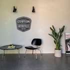 Escultura De Parede Custom Motorcycles - Marrom