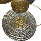 Escultura De Parede Decor Arcos Em Metal Dourados