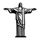 Escultura De Parede Decoração Cristo Redentor 40x38cm