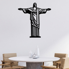 Escultura De Parede Decoração Cristo Redentor 40x38cm
