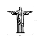 Escultura De Parede Decoração Cristo Redentor 60x57cm