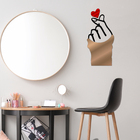 Escultura De Parede Decorativo Amor Coração De Dedo Bronze 50