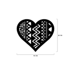 Escultura De Parede Decorativo Amor Coração Mdf 6mm 50x43cm