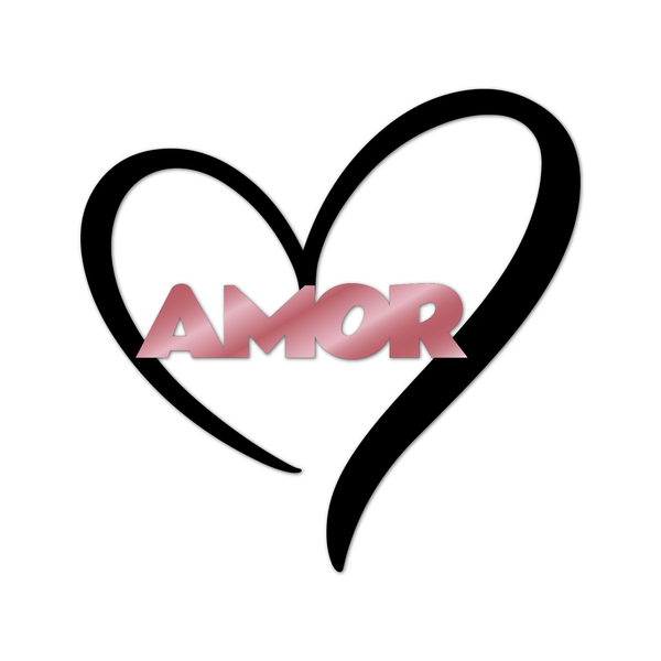 Escultura De Parede Decorativo Amor Coração Mdf 6mm Rose 40x3