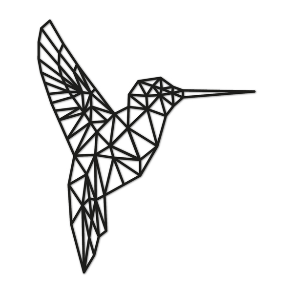 Escultura De Parede Decorativo Animal Beija Flor 40x34cm