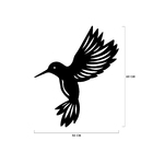 Escultura De Parede Decorativo Animal Beija Flor 60x50cm