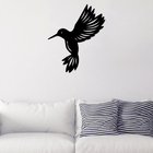 Escultura De Parede Decorativo Animal Beija Flor 60x50cm