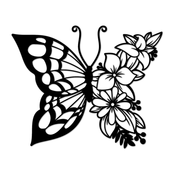 Escultura De Parede Decorativo Animal Borboleta 50x40cm