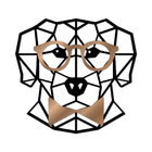 Escultura De Parede Decorativo Animal Cachorro Bronze 40x37cm