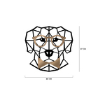 Escultura De Parede Decorativo Animal Cachorro Bronze 40x37cm