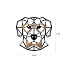 Escultura De Parede Decorativo Animal Cachorro Bronze 50x47cm